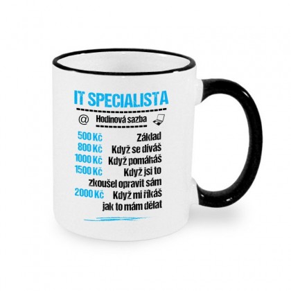 Hrnek IT specialista - sazba